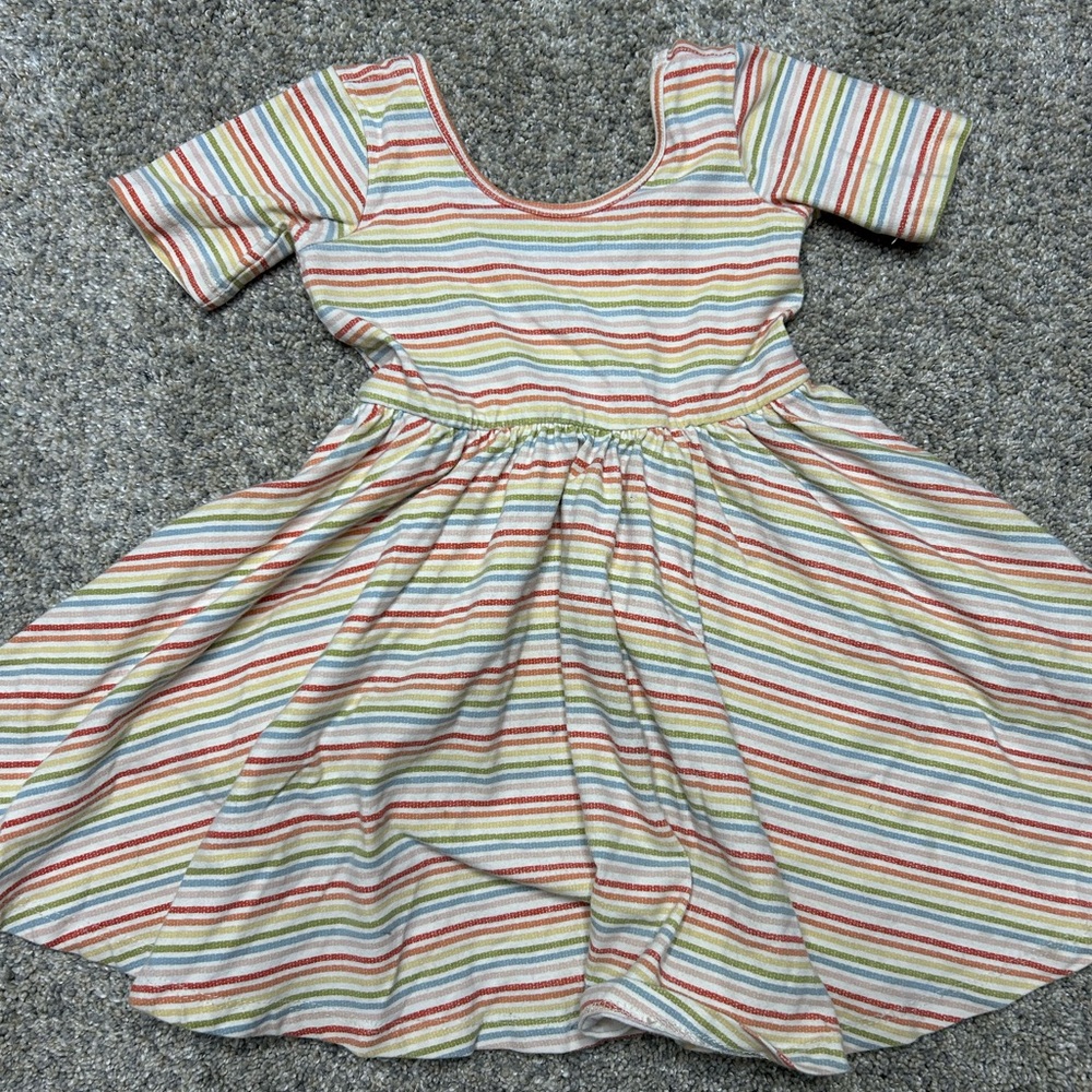Alice + Ames Rainbow Stripe Ballet Dress - Size 3T
